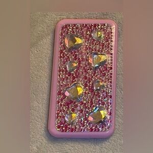 Claire's Rhinestone Hearts Bling 19 Colors Eyeshadow Palette - Pink